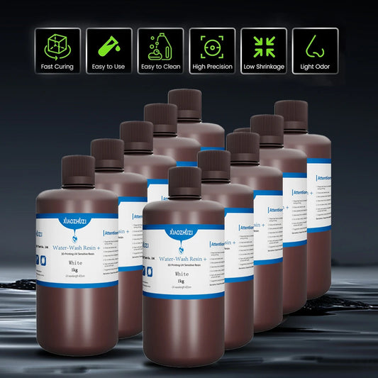 A resina de impressão 3D XiaoZhuZi é consumíveis de impressão 3D laváveis e laváveis, adequados para impressora 3D Anycubic/Elegoo LCD DLP