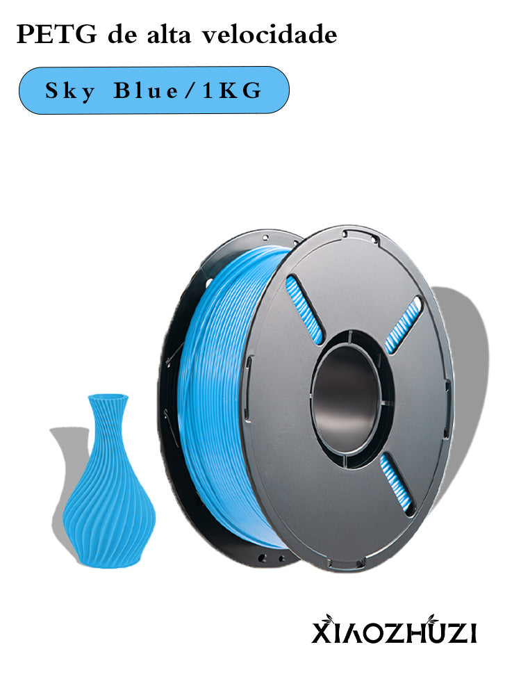XiaoZhuZi-Consumíveis para impressão 3D - Consumíveis PETG adequados para impressoras 3D Bamboo Lab, Creality e Anycubic Consumíveis de 1,75 mm Materiais de impressão 3D de alta tenacidade de 1,1 kg Impressão rápida