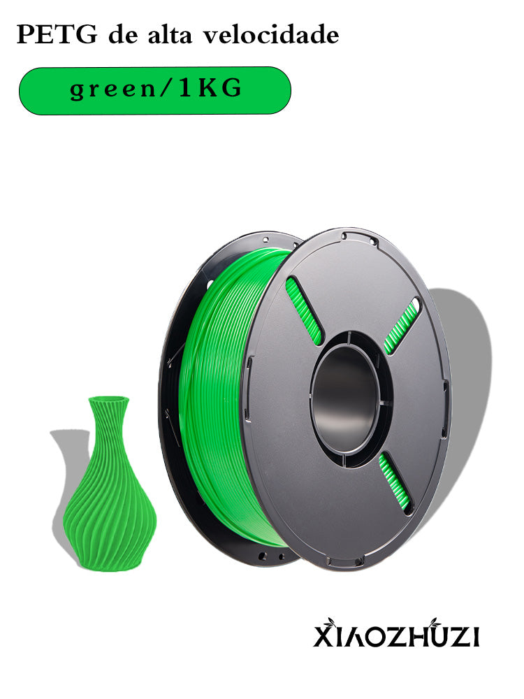 XiaoZhuZi-Consumíveis para impressão 3D - Consumíveis PETG adequados para impressoras 3D Bamboo Lab, Creality e Anycubic Consumíveis de 1,75 mm Materiais de impressão 3D de alta tenacidade de 1,1 kg Impressão rápida