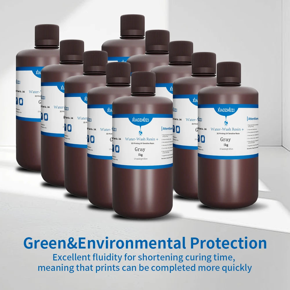 A resina de impressão 3D XiaoZhuZi é consumíveis de impressão 3D laváveis e laváveis, adequados para impressora 3D Anycubic/Elegoo LCD DLP