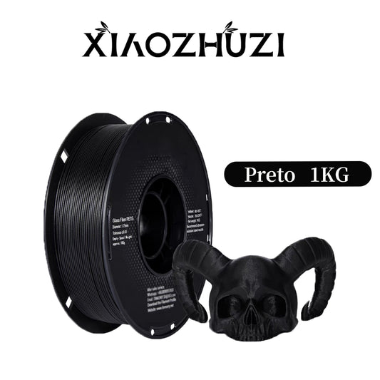 XIAOZHUZI- Petg-GF fibra de vidro filamento de impressão 3D 1L.75mm fibra de vidro pla reforçada com boa resistência ao calor