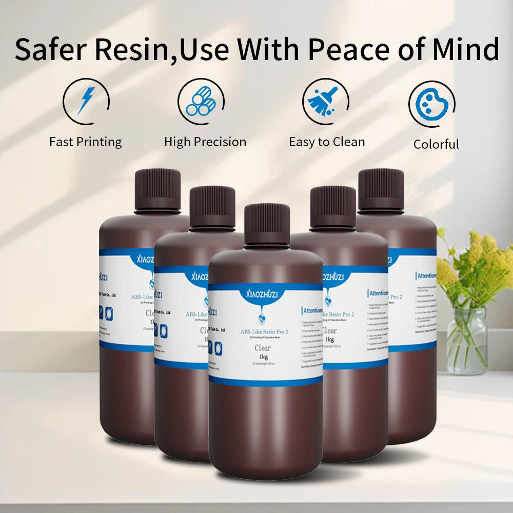 XiaoZhuzi -ABS Resina Fotopolimerizante 405nm 5KG Conjure Impressão 3D Resina Fotopolímero 5KG Anycubic/Elegoo LCD DLP Impressora 3Dble with Anycubic Elegoo