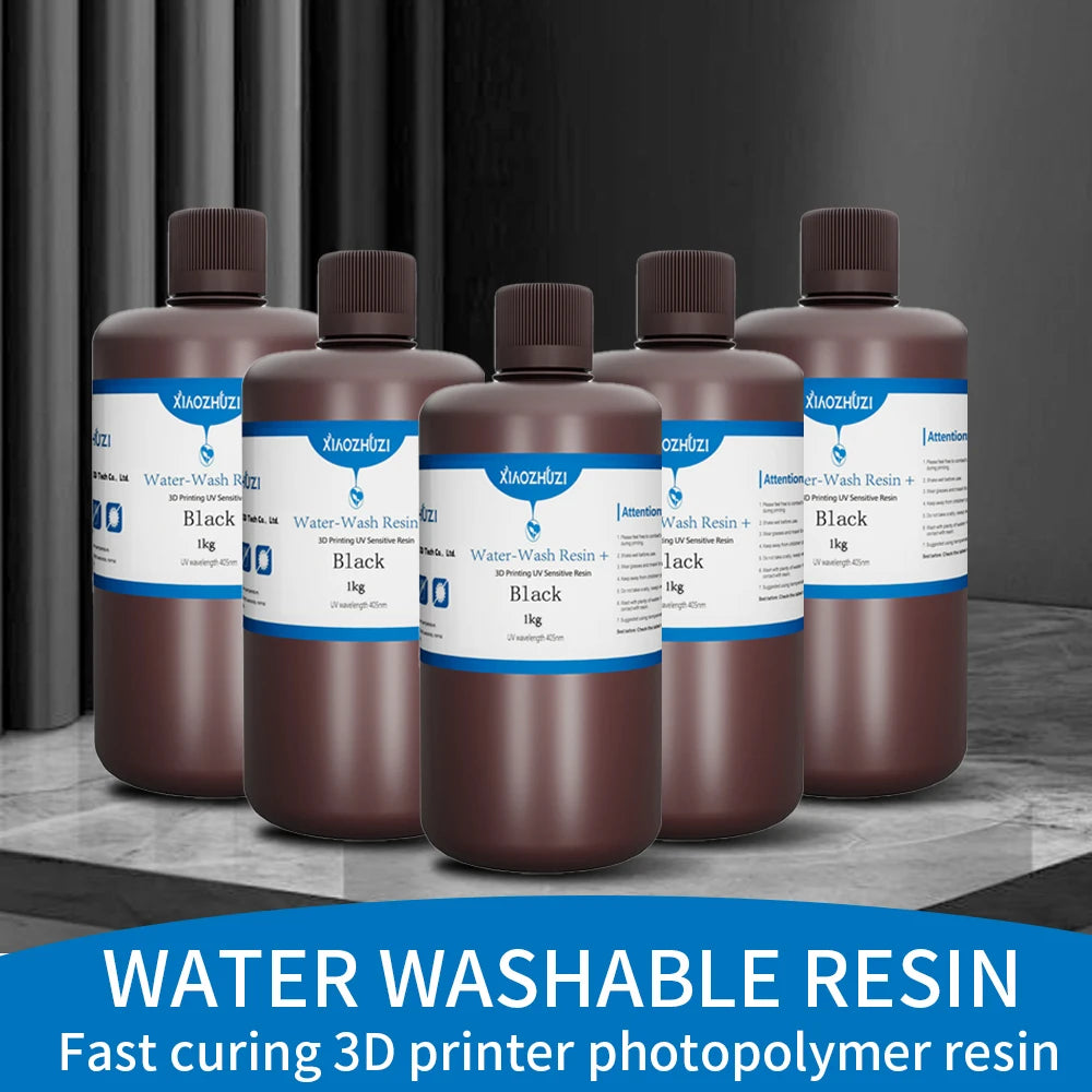 XiaoZhuZi-consumíveis para impressora 3D com cura à luz Resina lavável com água 5KG Adequado para impressora 3D Anycubic/Elegoo LCD DLP