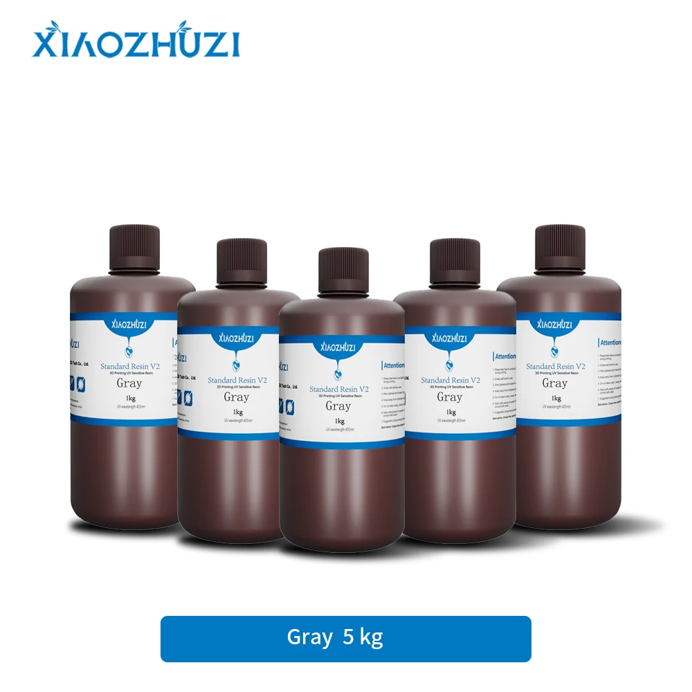 XiaoZhuZi Toughness 2.0 Resina 5KG fotossensível compatível com Elegoo Anycubic 405nm SLA DLP LCD Resina de impressora 3D Com