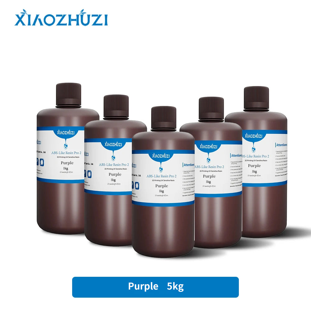 XiaoZhuzi -ABS Resina Fotopolimerizante 405nm 5KG Conjure Impressão 3D Resina Fotopolímero 5KG Anycubic/Elegoo LCD DLP Impressora 3Dble with Anycubic Elegoo