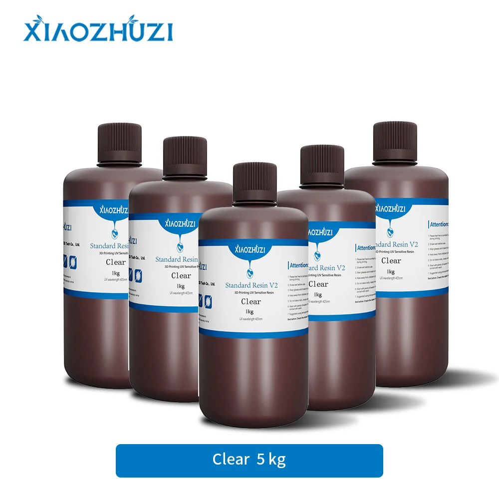 XiaoZhuZi Toughness 2.0 Resina 5KG fotossensível compatível com Elegoo Anycubic 405nm SLA DLP LCD Resina de impressora 3D Com