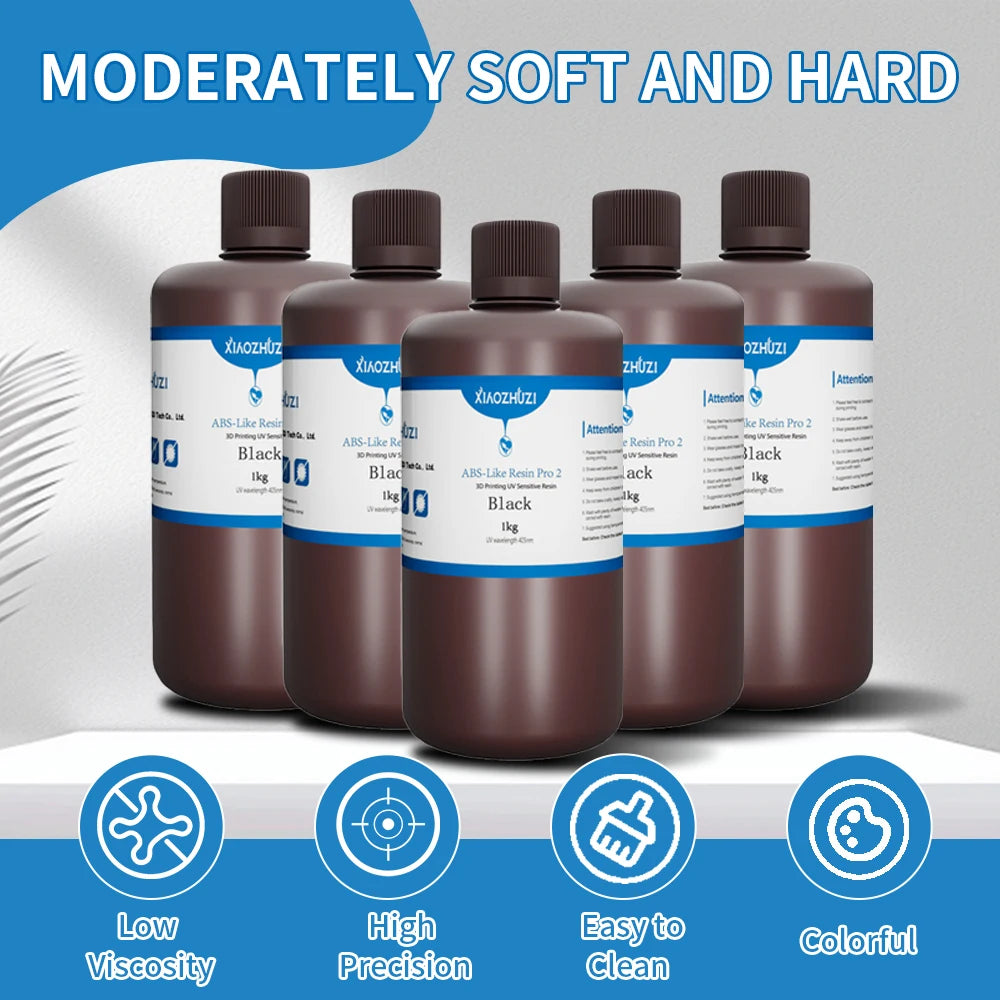 XiaoZhuzi -ABS Resina Fotopolimerizante 405nm 5KG Conjure Impressão 3D Resina Fotopolímero 5KG Anycubic/Elegoo LCD DLP Impressora 3Dble with Anycubic Elegoo
