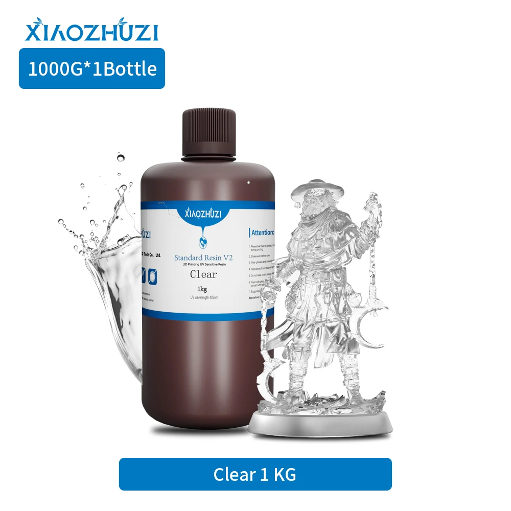 XIAOZHUZI-405nm resina uv padrão v2 para impressora fóton 3d fóton mono material de impressão lcd atualização de resina sensível uv