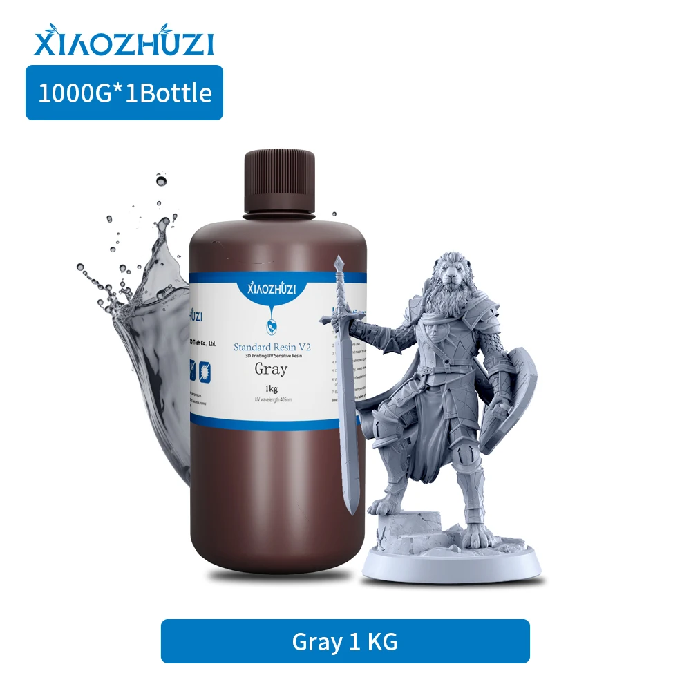 XIAOZHUZI-405nm resina uv padrão v2 para impressora fóton 3d fóton mono material de impressão lcd atualização de resina sensível uv